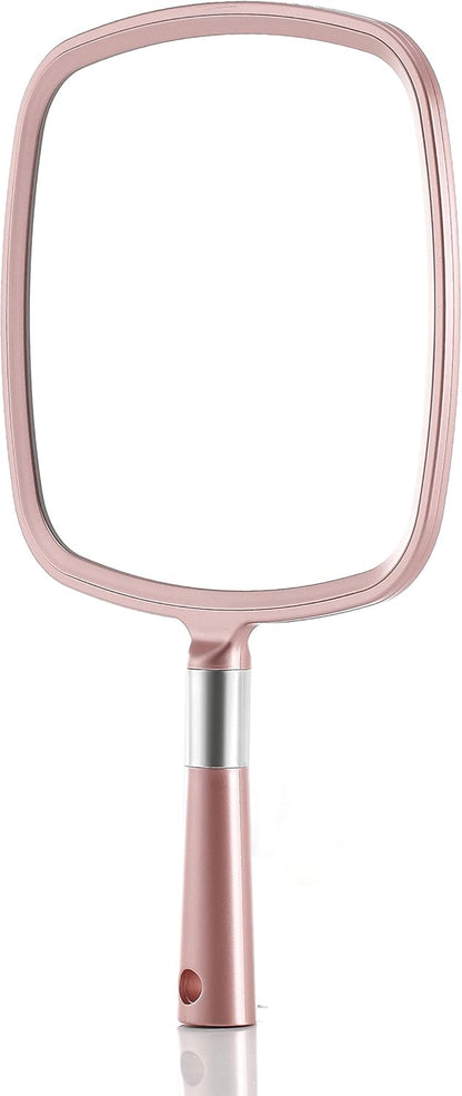 Handheld Mirror Makeup Mirror (Rose Gold)
