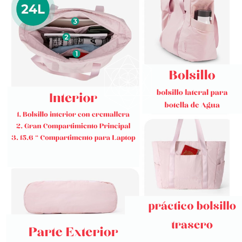 Tote Bag DéesseRose – Estilo, Organización y Comodidad en Cada Paso
