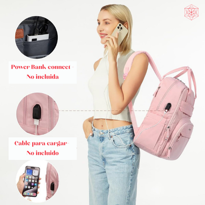 Mochila Rose para Mujer – Diseño Elegante y Seguro para Laptop