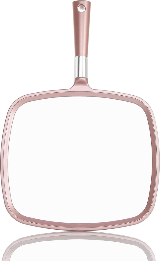 Handheld Mirror Makeup Mirror (Rose Gold)
