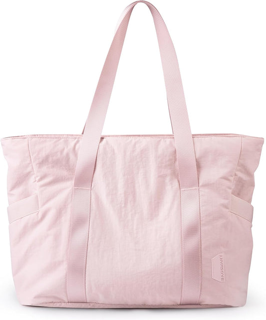 Tote Bag for Women with Zipper, Gym Tote with Compartments, Work Tote Nurse Dance Yoga Bag for Travel
