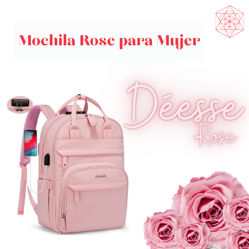 Mochila Rose para Mujer – Diseño Elegante y Seguro para Laptop