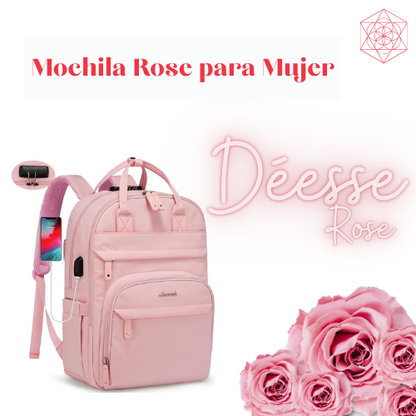 Mochila Rose para Mujer – Diseño Elegante y Seguro para Laptop