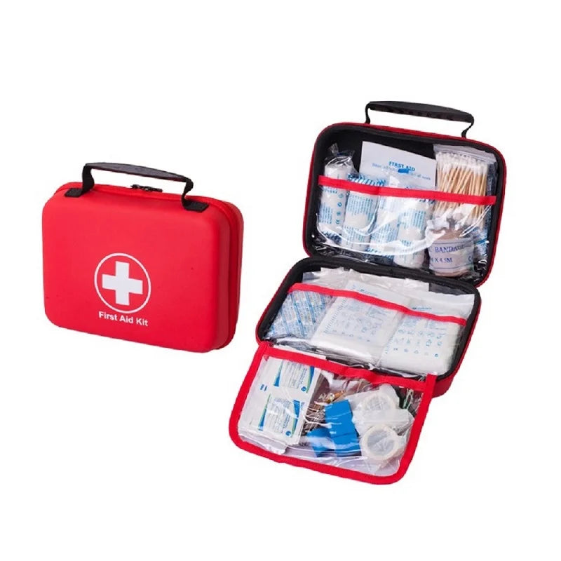 228PCS All-Purpose Portable Compact First Aid Kit Camping Essentials Multiple Purpose Survival Kits plus Case Emergency Set Outdoor Gear Suitable for Hiking School Car Home