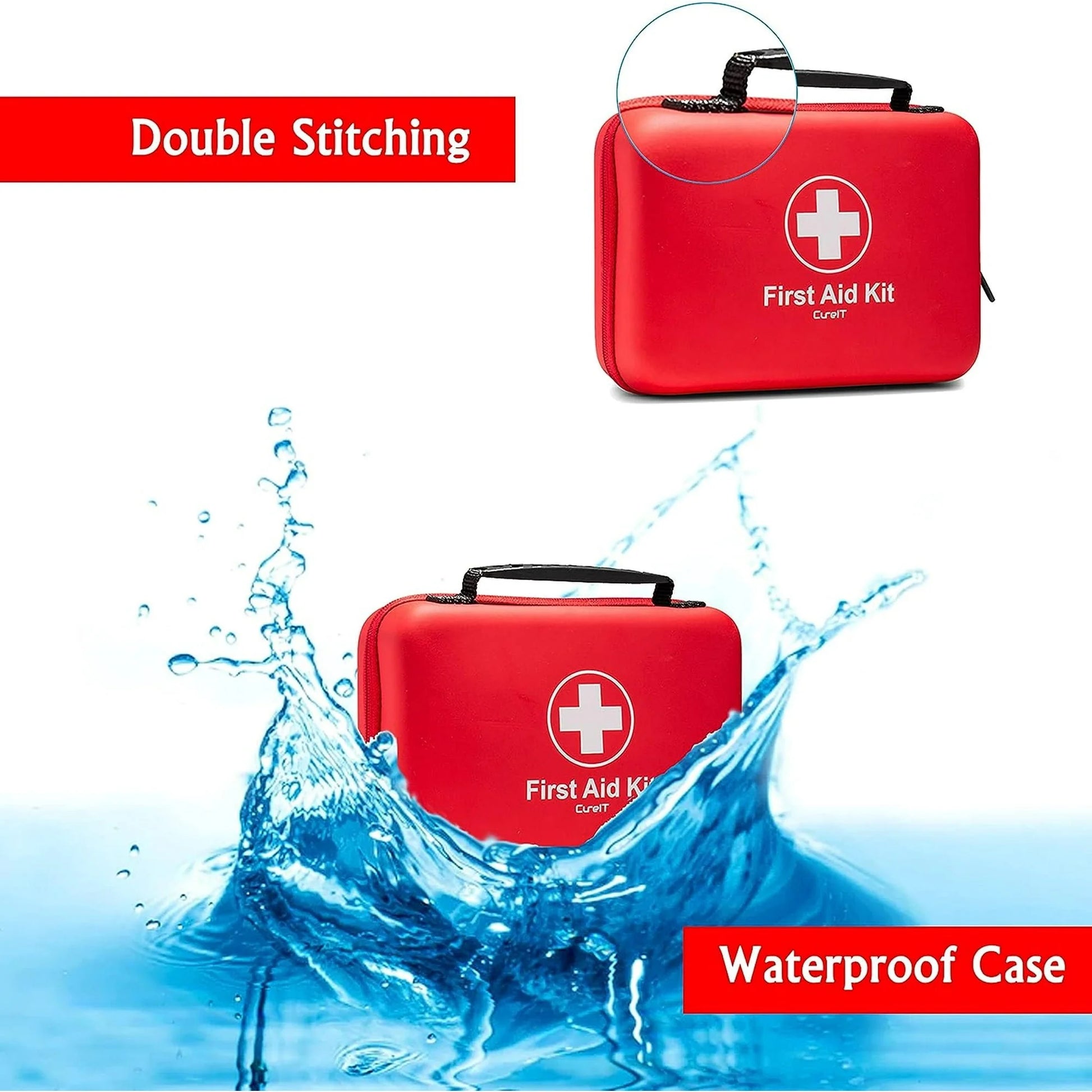 228PCS All-Purpose Portable Compact First Aid Kit Camping Essentials Multiple Purpose Survival Kits plus Case Emergency Set Outdoor Gear Suitable for Hiking School Car Home