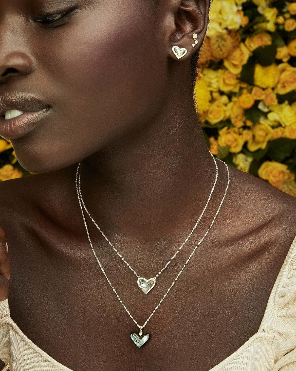 Ari Heart Adjustable Length Pendant Necklace for Women, Fashion Jewelry