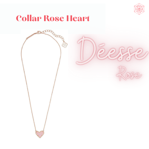 Collar Rose Heart – Delicado, Versátil y Lleno de Amor