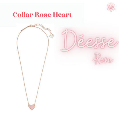 Collar Rose Heart – Delicado, Versátil y Lleno de Amor