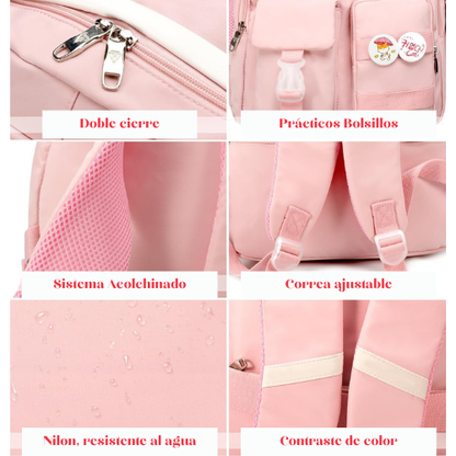 Mochila Escolar y de Viaje DéesseRose – Moderna, Espaciosa y Segura