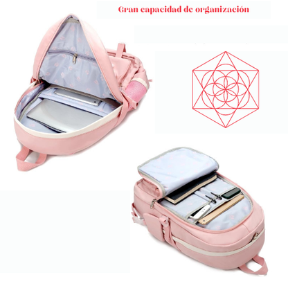 Mochila Escolar y de Viaje DéesseRose – Moderna, Espaciosa y Segura