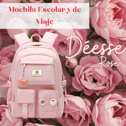 Mochila Escolar y de Viaje DéesseRose – Moderna, Espaciosa y Segura