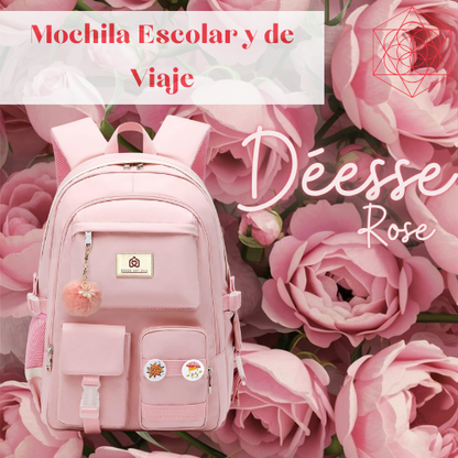 Mochila Escolar y de Viaje DéesseRose – Moderna, Espaciosa y Segura